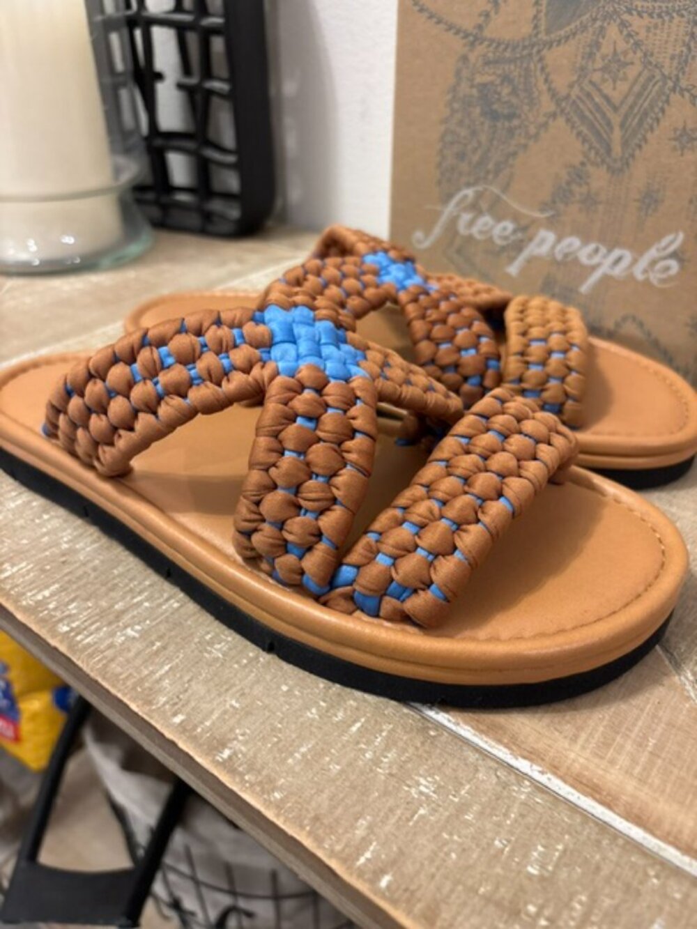 NEW Free People Wateredge Woven Sandals Swim Team Luggage Sizes 8.5 - Picture 3 of 5